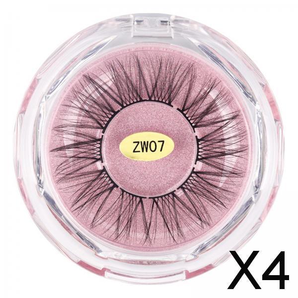 4xSelf-Adhesive False Eyelash Segmented Reusable Volume DIY for Women Girls ZW07