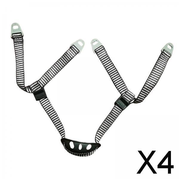 4xHard Hat Chin Strap Adjustable Y Type Helmet Strap for Bike Skiing Climbing 2 Buckle Chin Rest 