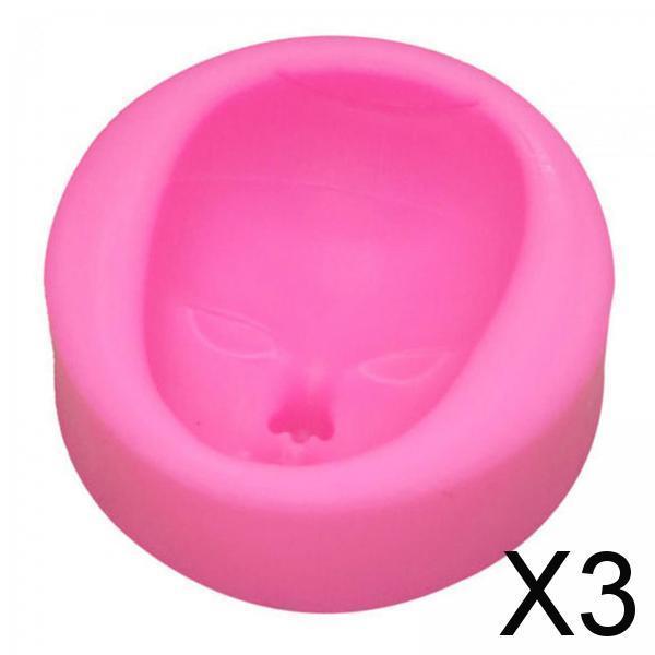 3xSilicone Baby Face Mould Tool DIY Handmade Soap Resin Mould Human Face Mould