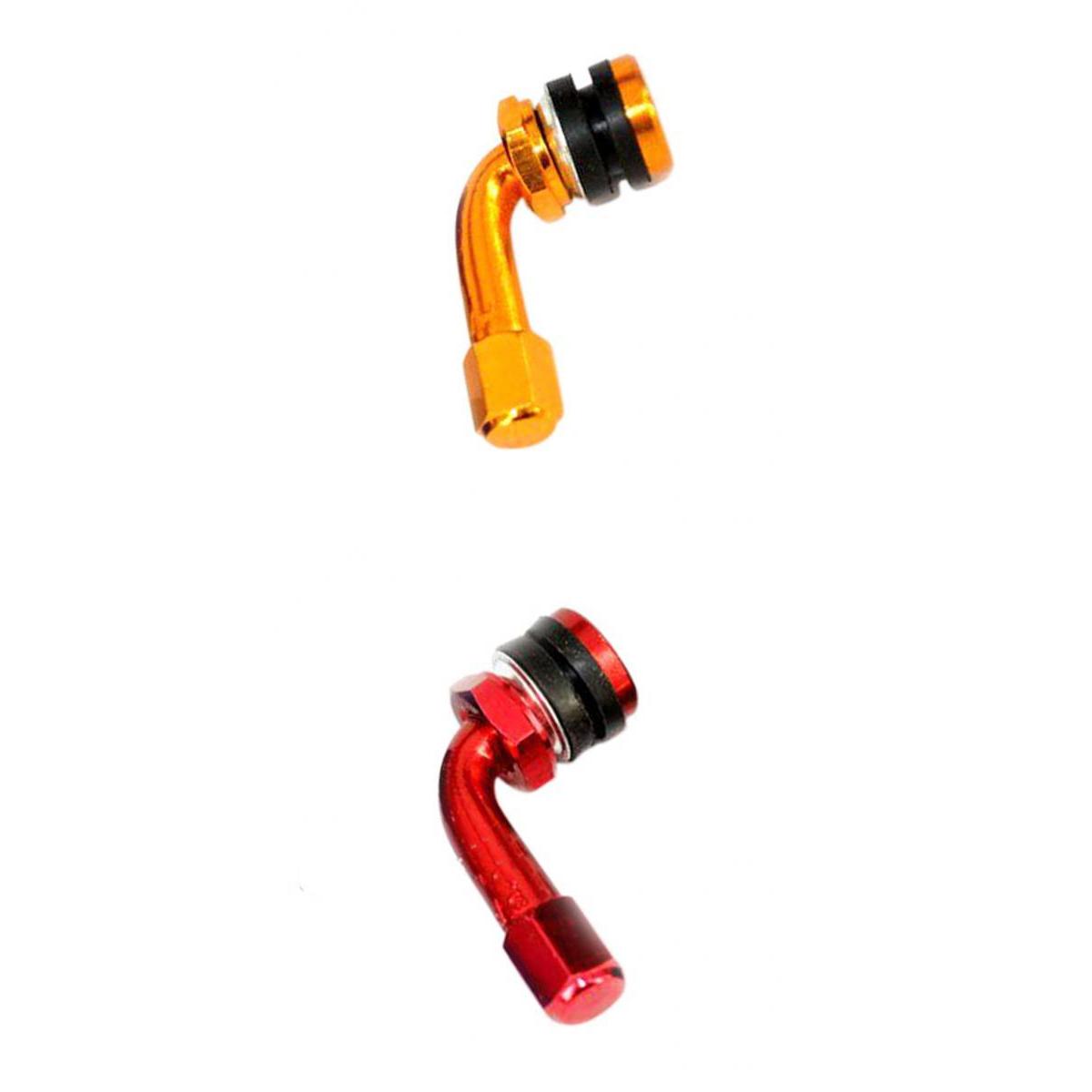 CNC Aluminum Motorcycle Scooter Rim Wheel Air Tyre Tire Valve Stem Red/Gold