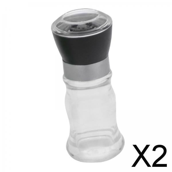 2xManual Pepper or Salt Grinder Spice Mill Shaker for Cumin Sea Salt Picnics Black
