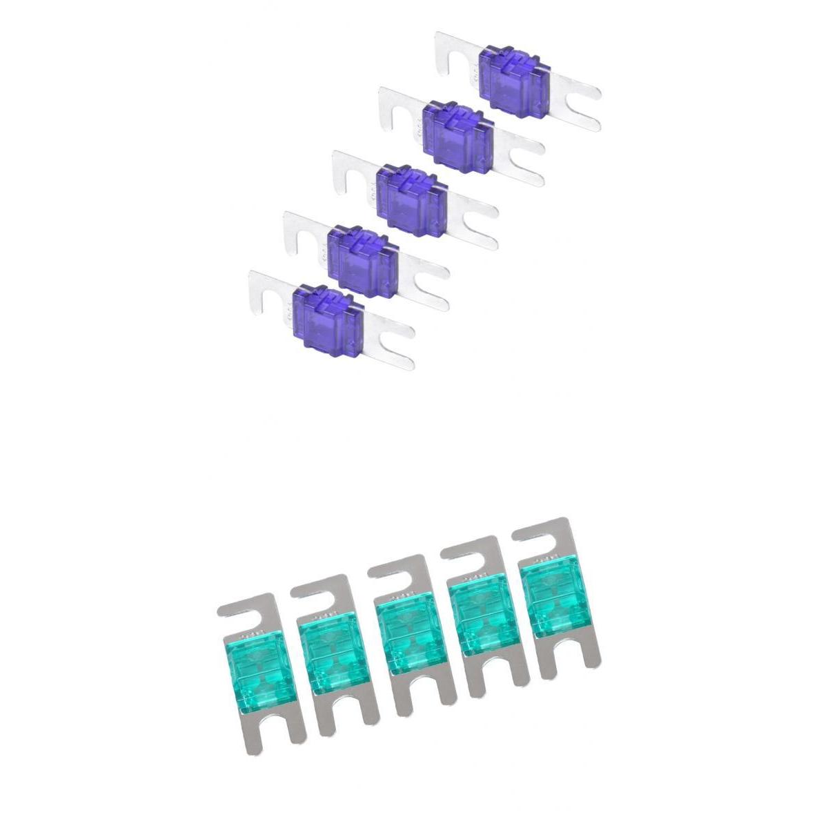 10 Pieces 100A+30A Mini ANL Bolt Fork Fuse Kit Car Audio Circuit Breaker