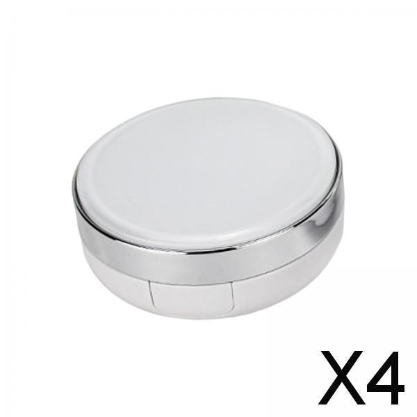 4xAir Cushion Box with Powder Puff Powder Case DIY Foundation BB cc Cream Case White