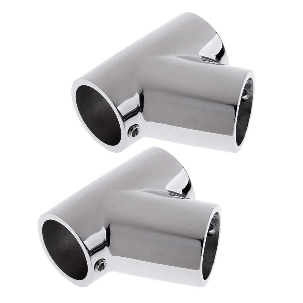 2pcs Boat Hand Rail Fitting - 60 Degree Tee- 316 Marine Stainless Steel 25mm