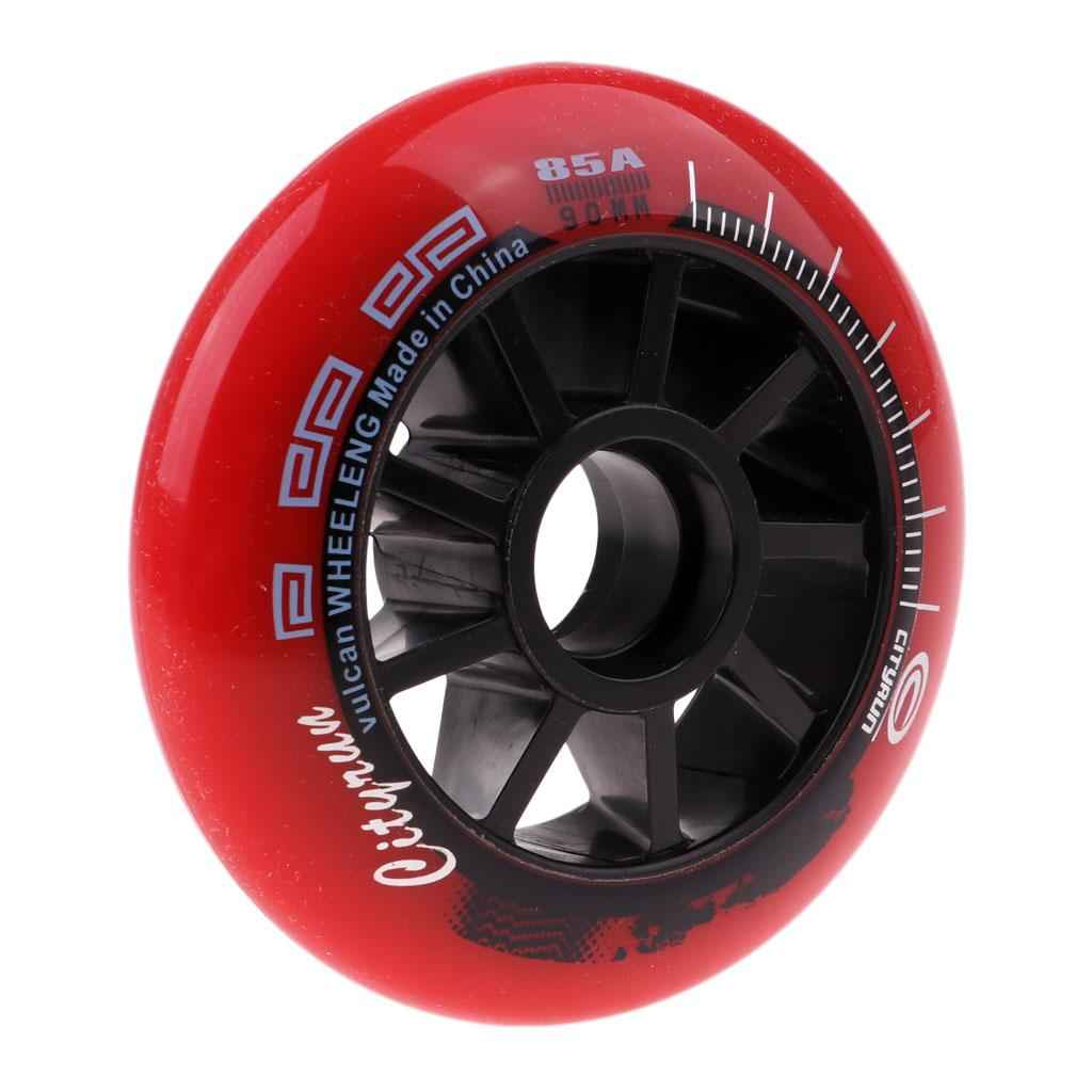 Speed Skating Wheels Outdoor Indoor Inline Skate Wheels Tool 90mm Red