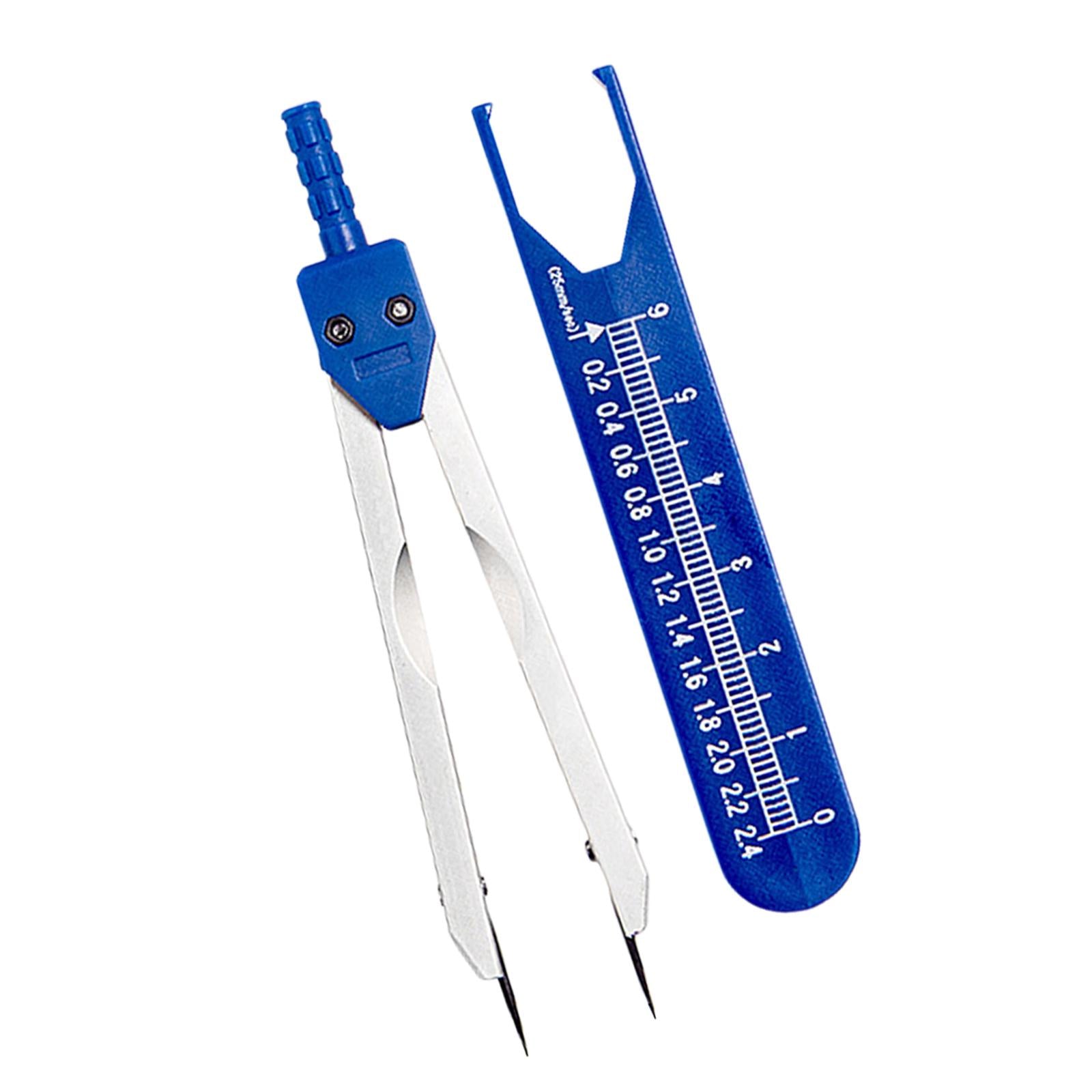 Ecg Caliper Durable with Protector Cover for Nursing Measuring Tool Blue