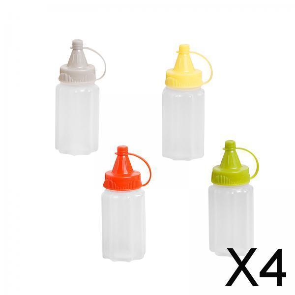 4xHoney Bottles Storage Empty Mini Tomato Ketchup Bottle for Home BBQ Utensils style G