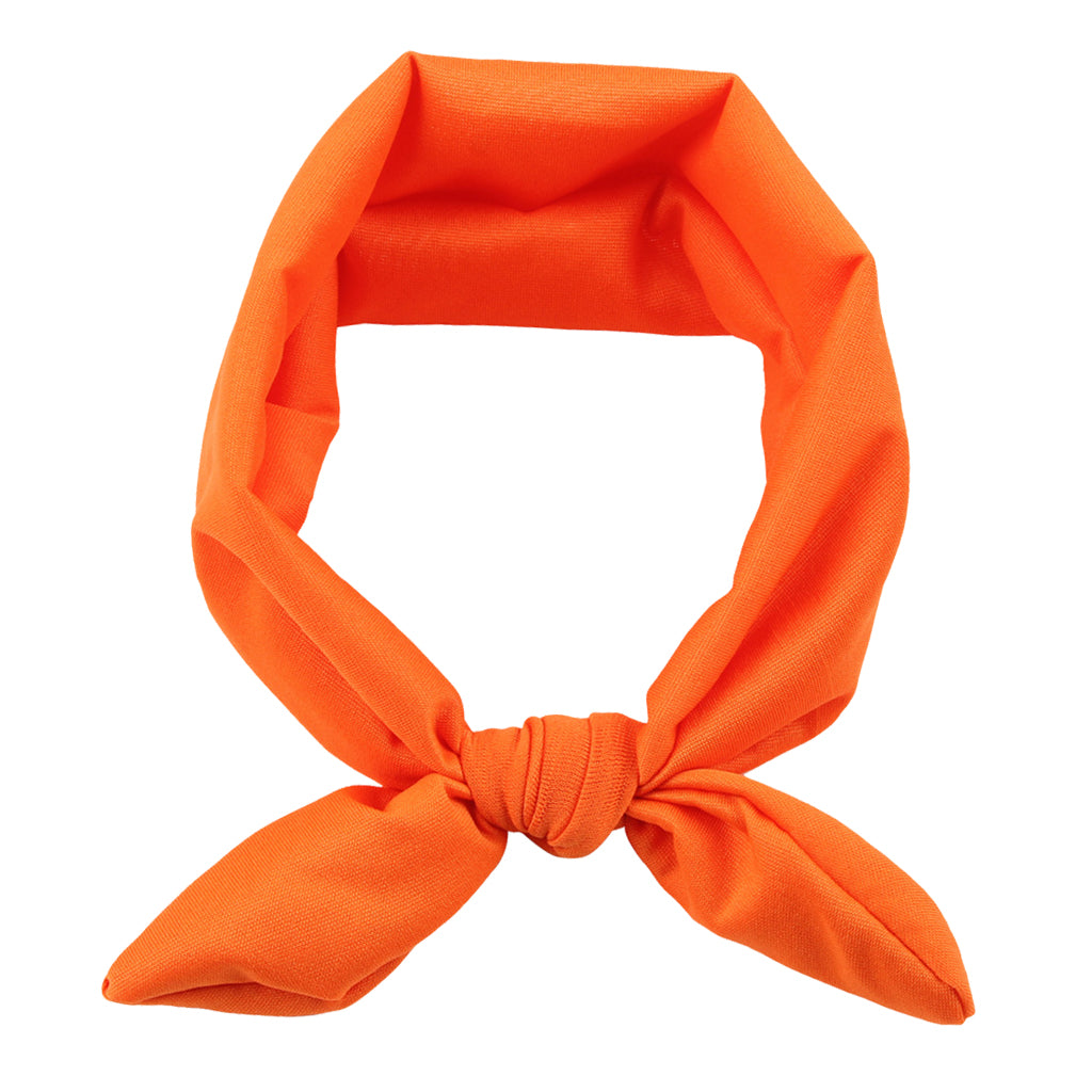 Baby Toddler Girls Kids Bow Knot Turban Headband Hair Band Headwrap Orange