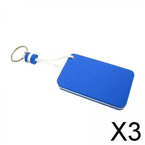 3xFloating Keychain Pendant Buoyant Key Chain for Outdoor Water Sports Sailing Blue