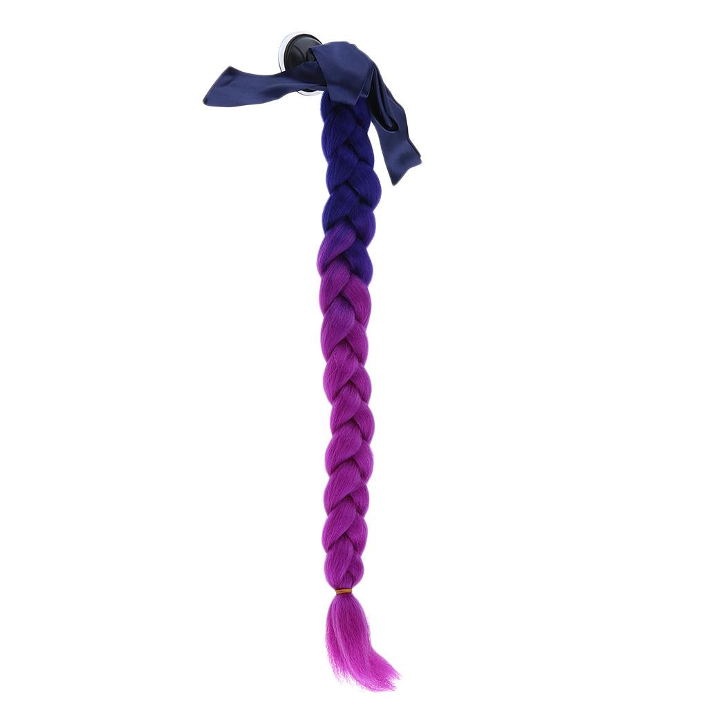 23.6 Gradient Ramp Helmet Braids / Ponytail Motorcycle Bike Helmet Hair 2"