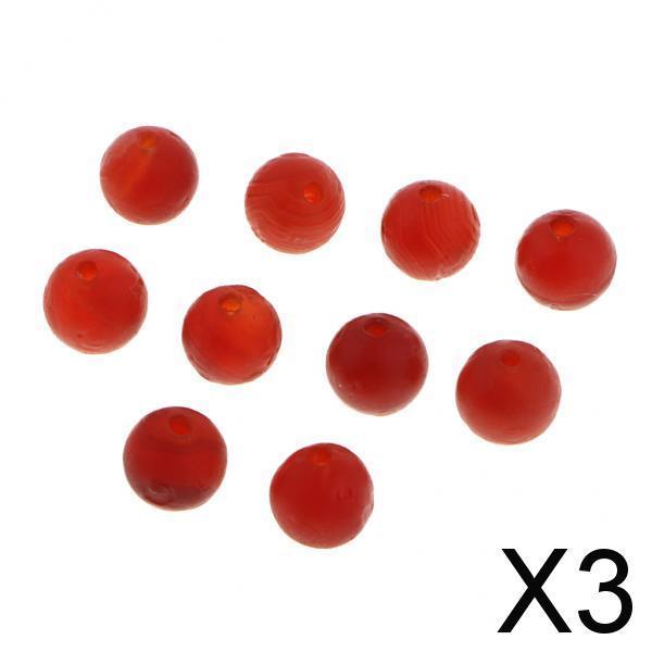 3xAgate Beads for Jewelry Making 8mm DIY Round Natural Gemstone Loose Beads