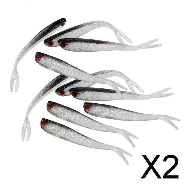 2x10 Pieces Artificial Soft Fishing Lures Baits Lifelike Fish Swimbaits 10cm