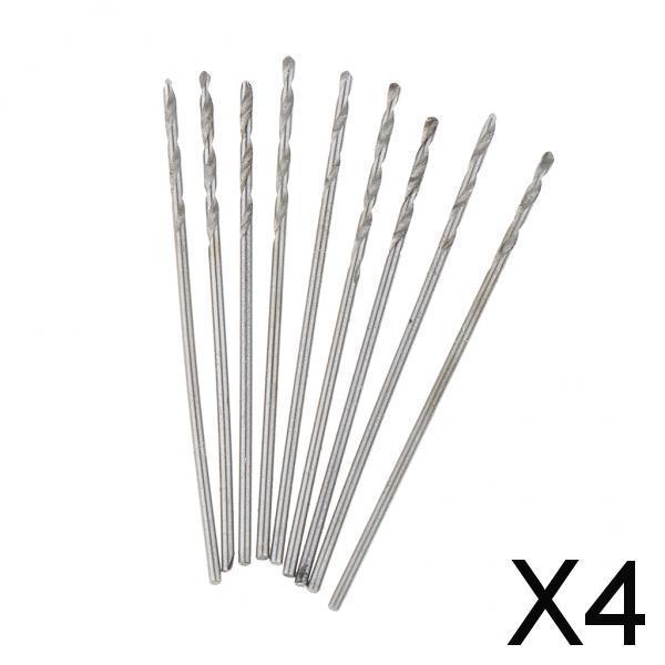 4x10Pieces High-Speed Steel Drill Straight Shank Twist Metal Drill Bit 0.8mm