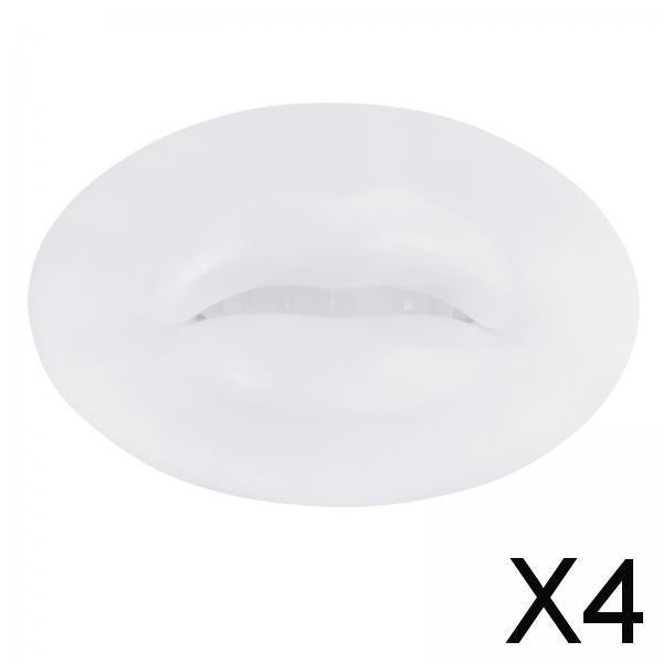 4xSilicone Lips Practice Skin with Teeth for Tattoo Artists Practice Supplies White 
