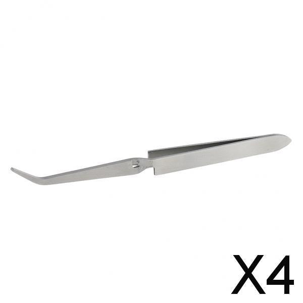 4xStainless Steel Nail Repair-Clamp Tweezer Cotton Balls Pincher Acne Remover