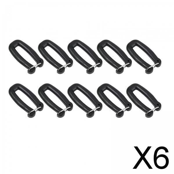 6x10Pcs Webbing Strap Hook Attachments for Backpack Strap Luggage Strap Hiking