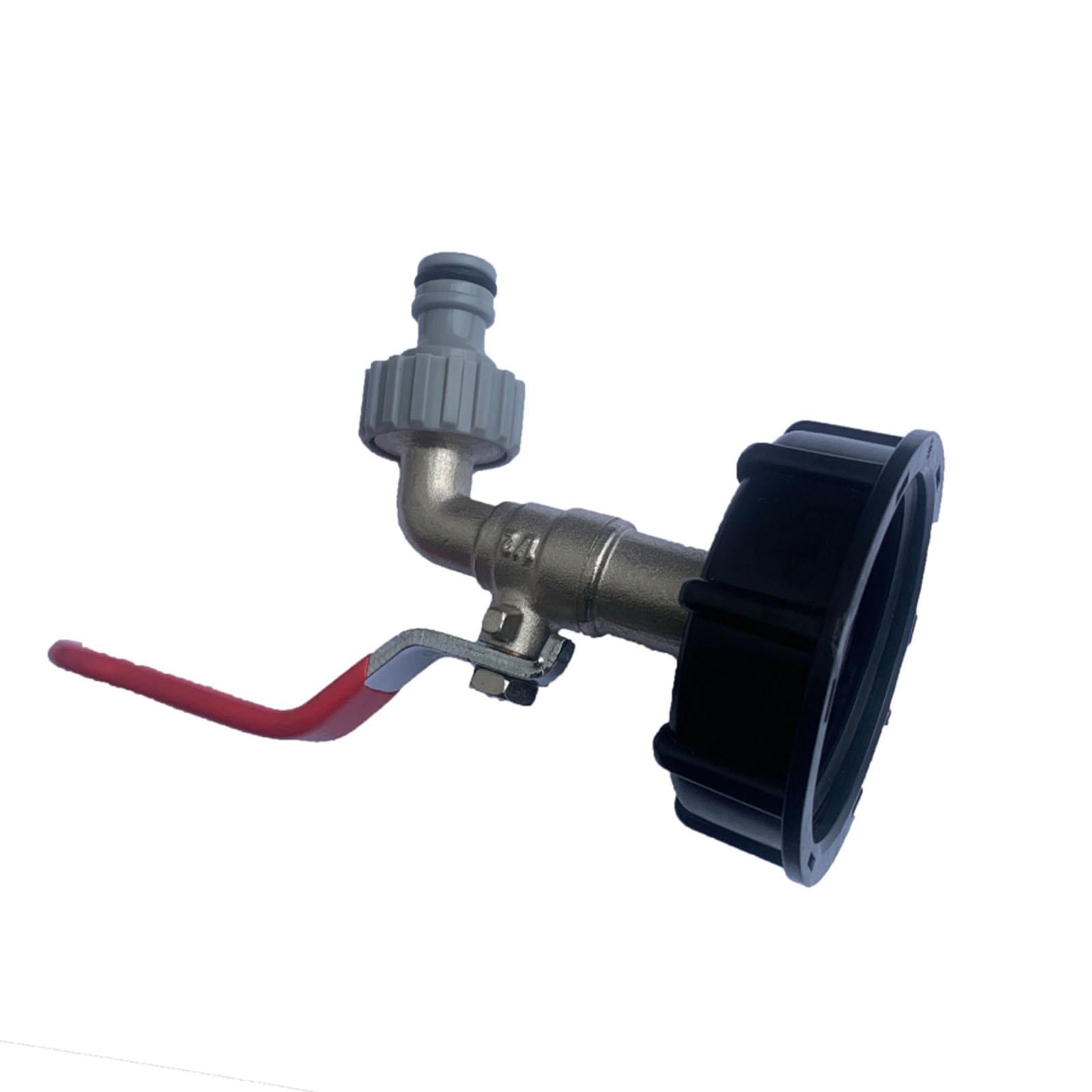 IBC Tank Adapter S60X6 1/2" Garden Hose Valve Faucet with Plastic Outlet