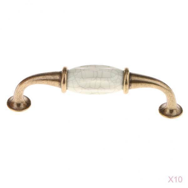 10Pcs Vintage Pull Knobs Cabinet Cupboard Pull Handle #8 96mm Hole Pitch