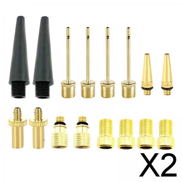 2xPresta Schrader Valve Adaptor Bike Pump Adapters Nozzle Air Compressor Set 2