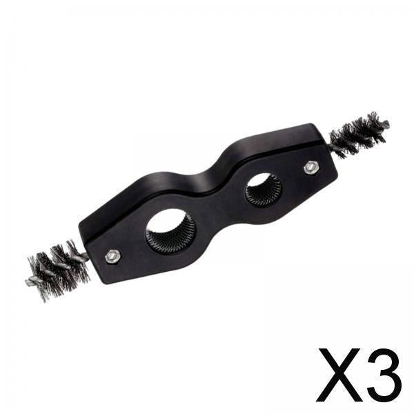 3x4 in 1 Battery Brush Cleaner Cleaning Tool Double Head Fits for Brazing Black