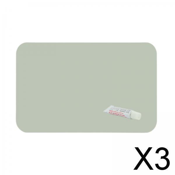 3xInflatable Boat Patch Waterproof Heavy Duty for Dinghy Rubber Boat Water Toy Gray