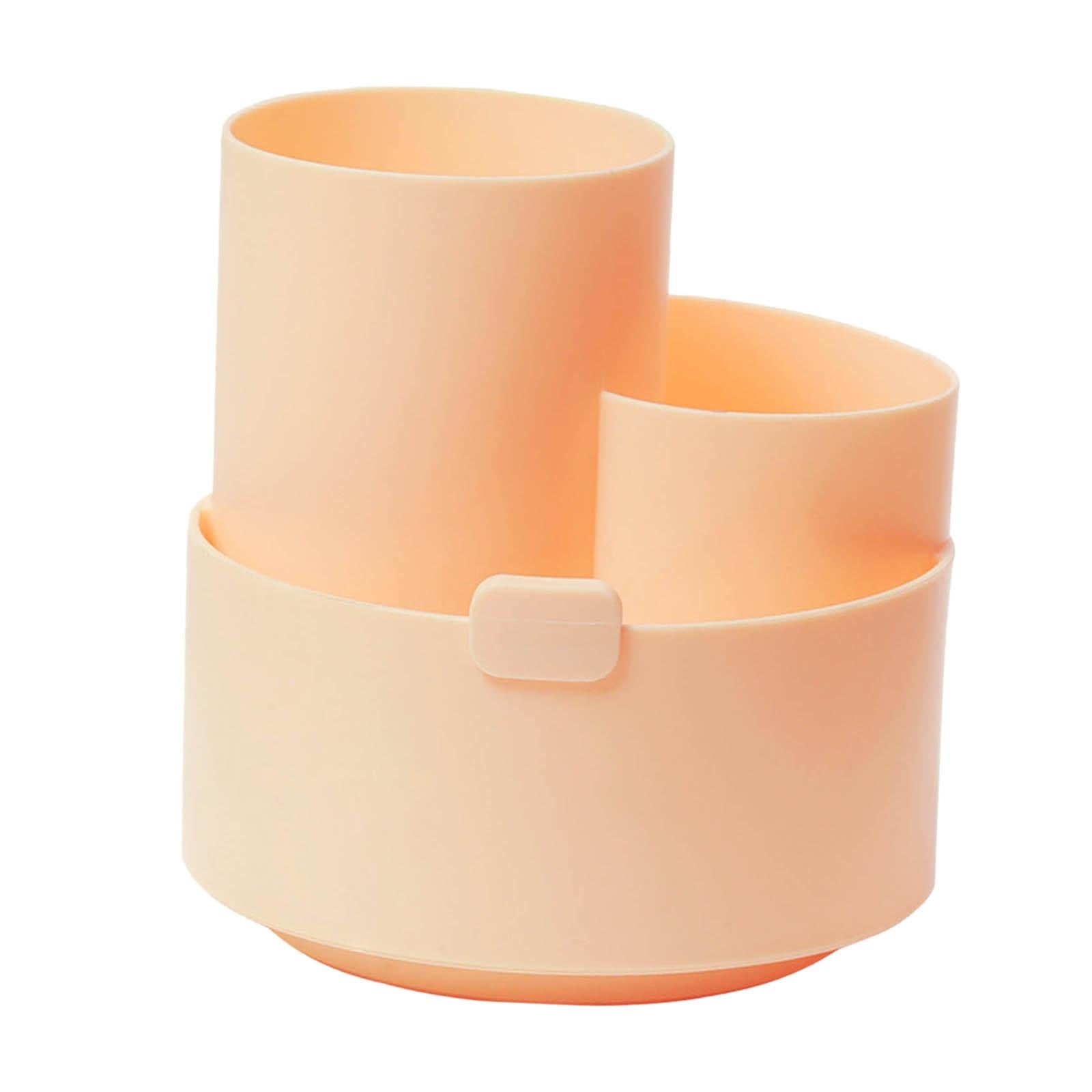 Cute Rotatable Pen Holder Desktop Stationary Multipurpose for Home Orange