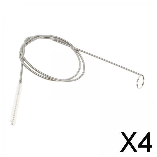 4xTube Cleaning Brush Stainless Steel Flexible Drain Dredge Piping Accessories