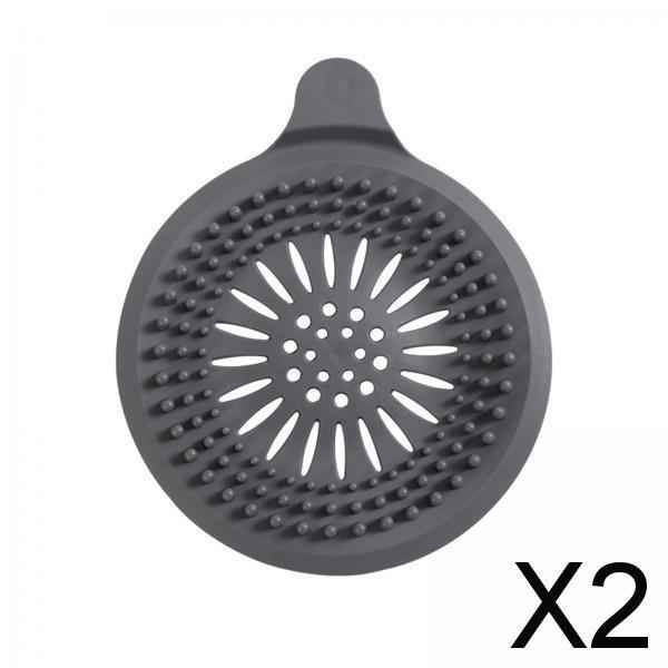 2xBath Tub Stoppers Multipurpose Durable Drain Plug for Sink Bathroom Restroom grey