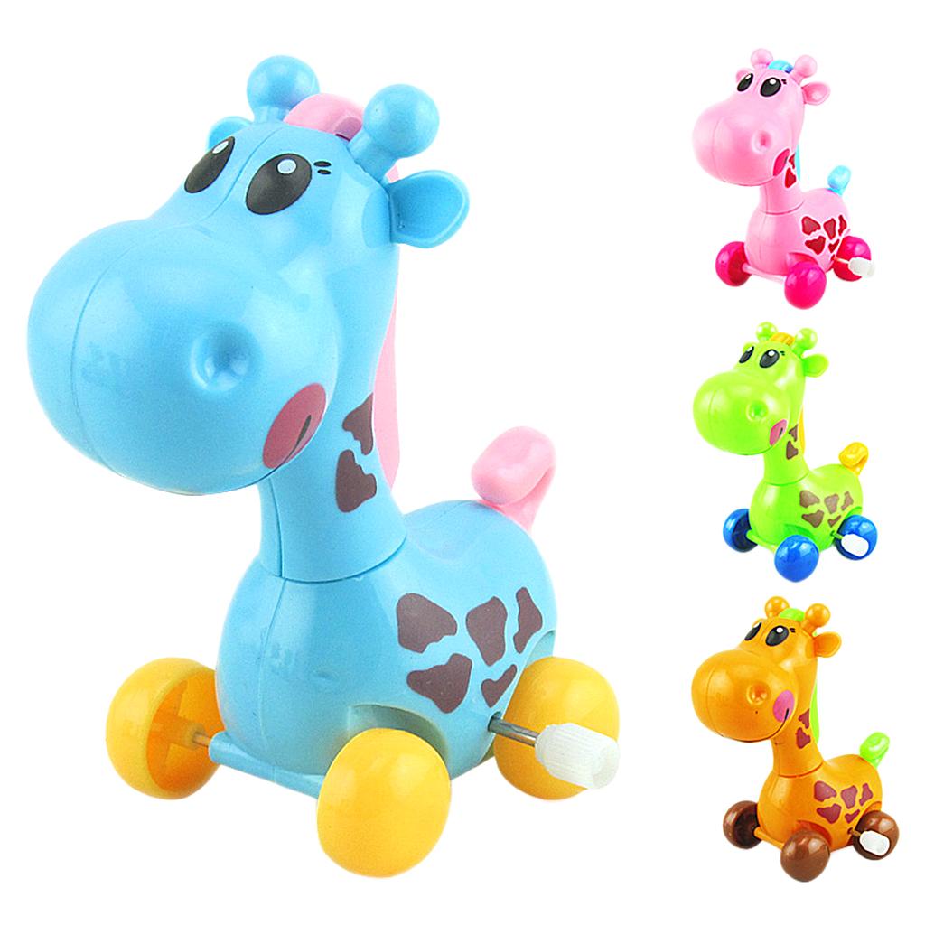 Baby Cartoon Clockwork Wind Up Toys Children Running Plastic Gift Giraffe