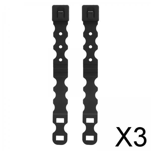 3x2Pcs System Malice Clips Strap Buckle Nylon Magazine Pouch Accessory black
