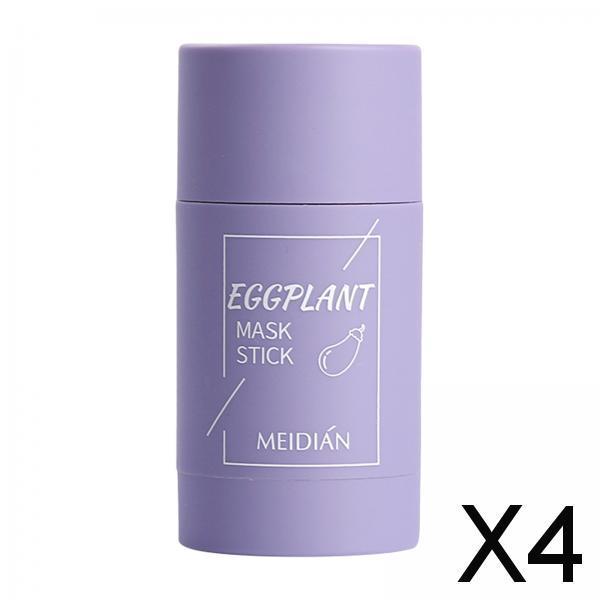 4xPurifying Clay Face Mask Solid Fine Mask Improves Skin  Eggplant