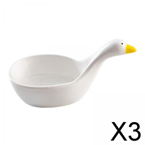 3xSoy Sauce Dish Seasoning Dish Serving Bowl Ketchup Saucer for Kitchen BBQ