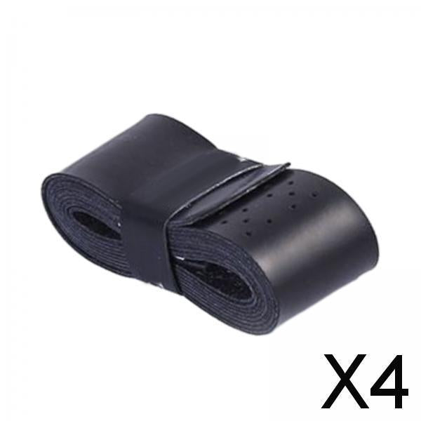 4xTennis Racket Grip Tape Fishing Rod Sweat Absorbing Nonslip Sweat Sport Band black
