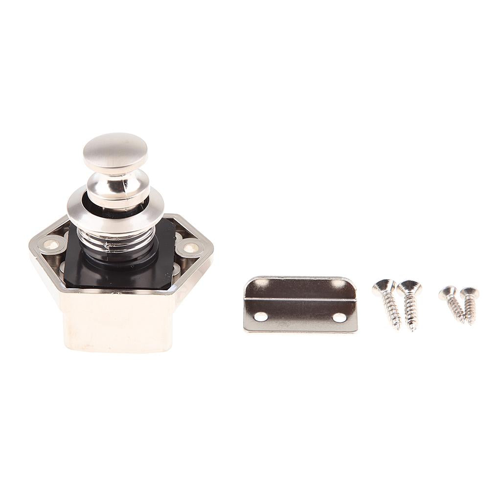 Push Button Latch Lock Keyless for Boat RV Caravan Cabinet Cupboard Nickel