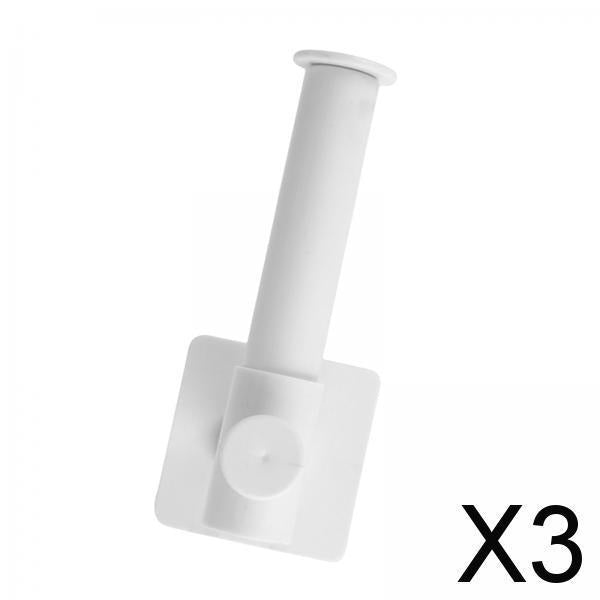 3xHousehold Toilet Paper Holder Mounted Tissue Hanger for Kitchen Washroom Art White