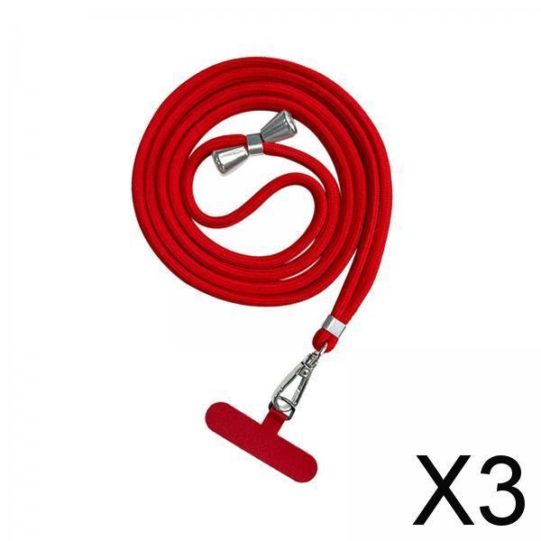3xPhone Lanyard Crossbody Safety Tether Tab System for Hiking Climbing Cycling Red