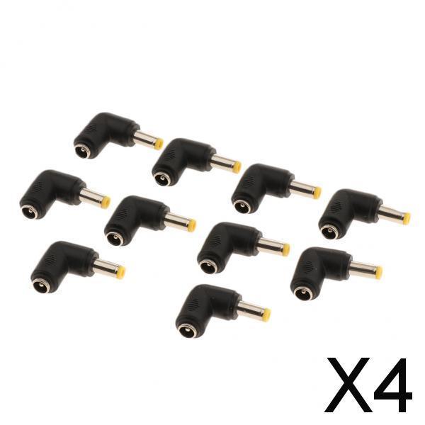 4x10 Pieces DC 5.5x2.5mm Male to 5.5x2.1mm Female Laptop Power Supply Adapter