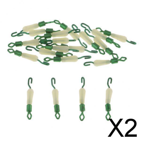 2x20pcs Fishing Sub-line Link Connectors Quick Change Rolling Swivels Clips S