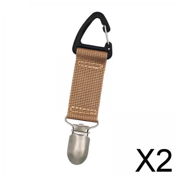 2xHat Clip for Free Duckbill Hat Clip for Handbag Luggage Outdoor Light Brown 