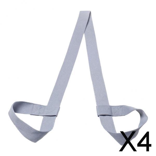 4xCotton Yoga Mat Strap Pilates Mat Carrier Fitness Stretchy Loop Grey