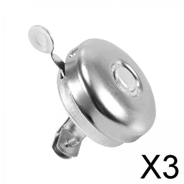 3xBike Bell Cycling Accessories Bicycle Bell for Men Women Mountain Road Bikes Silver