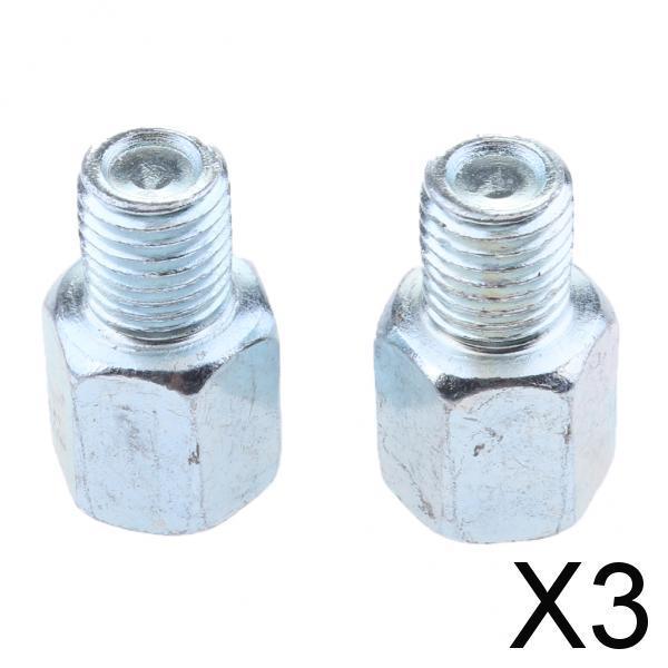 3xMotorcycle Rearview Mirror 8mm Postive to 10mm Postive Thread Adapter Screw