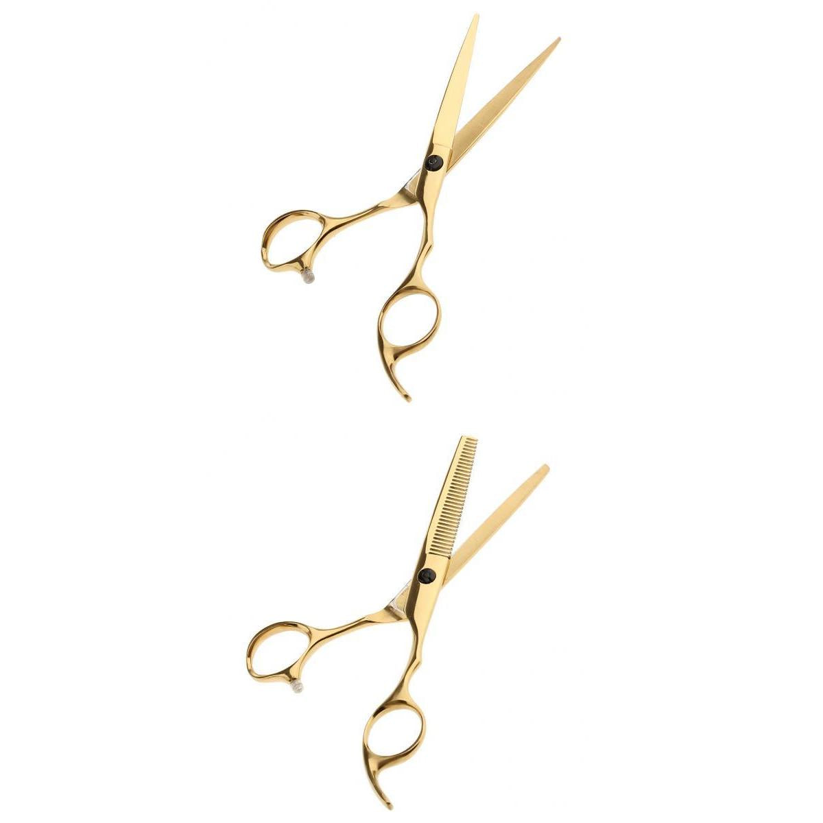 2 Pieces 6.5 Salon Hair Cutting Thinning Scissors Shears Hairdressing Set"