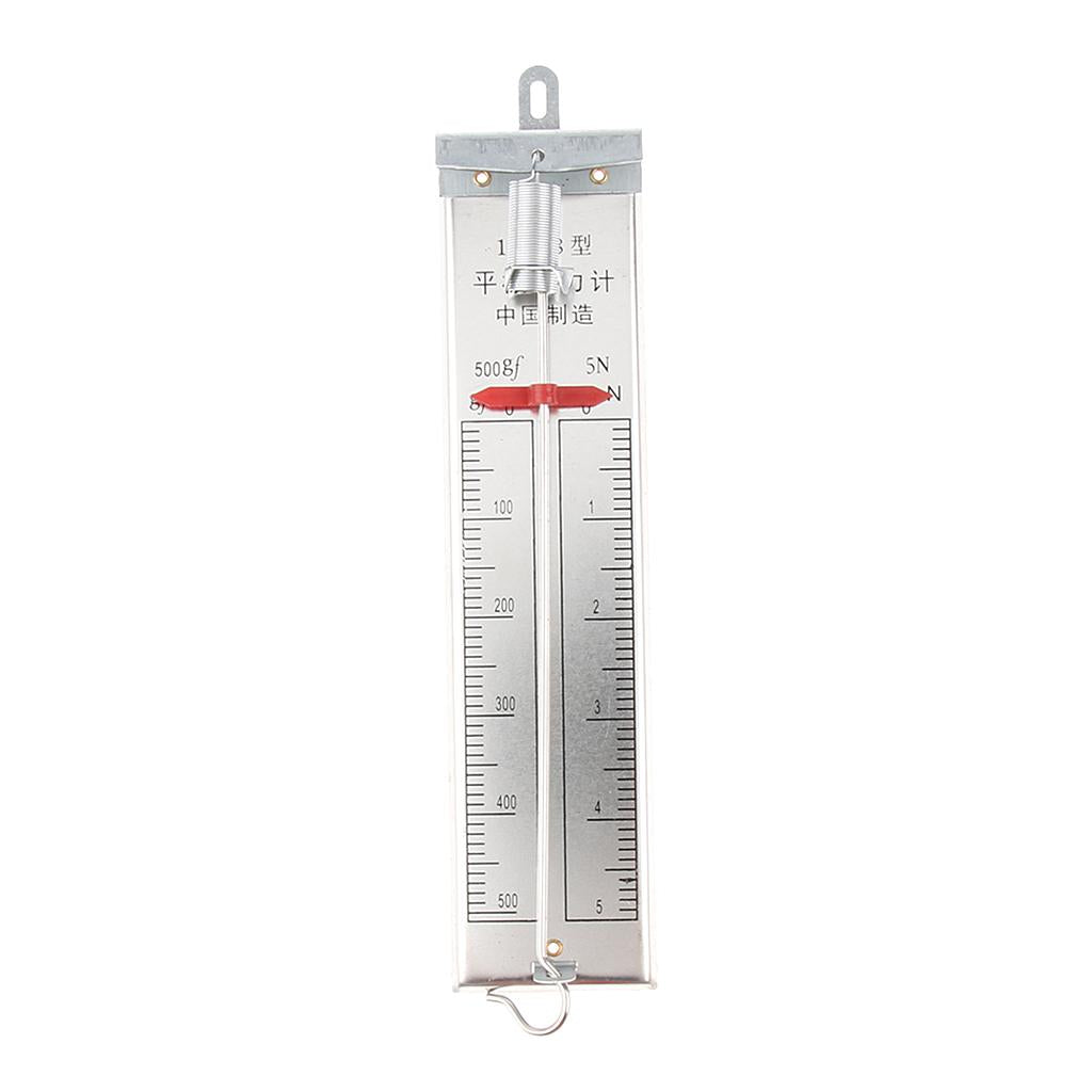 5N Physics Newton Force Meter Spring Dynamometer Spring Dual Scale Balance 20cm Length