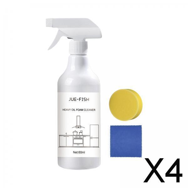 4xBubble Spray 60ml Bubble Foam for Faucets Kitchen Pot Bottom