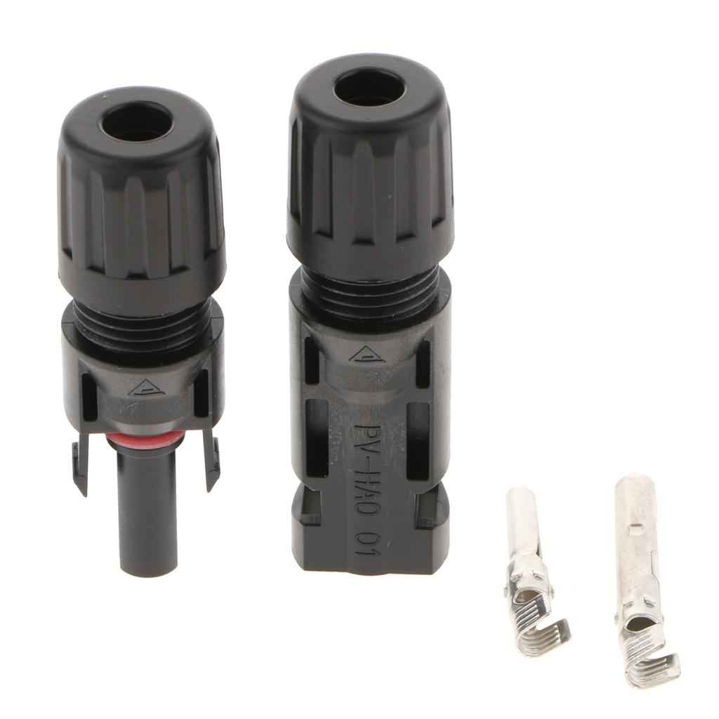 MC4 Male/ Female Solar Panel Cable Connectors Double Seal Rings Waterproof