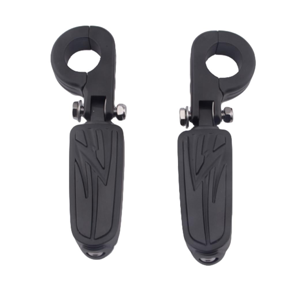1 1/4 Motorcycle Engine Guard Highway Foot Pegs Footpeg for Harley Black"