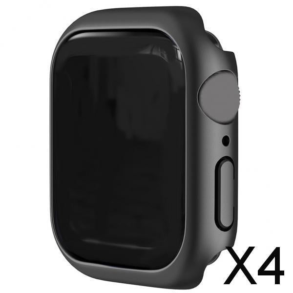 4x45mm Bumper Frame Protective Case Waterproof for iWatch Series 7 Black