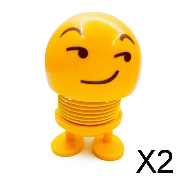 2xTIK TOK Car Pack Spring Doll Shaking Head Cute Car Doll 7Devil laughs