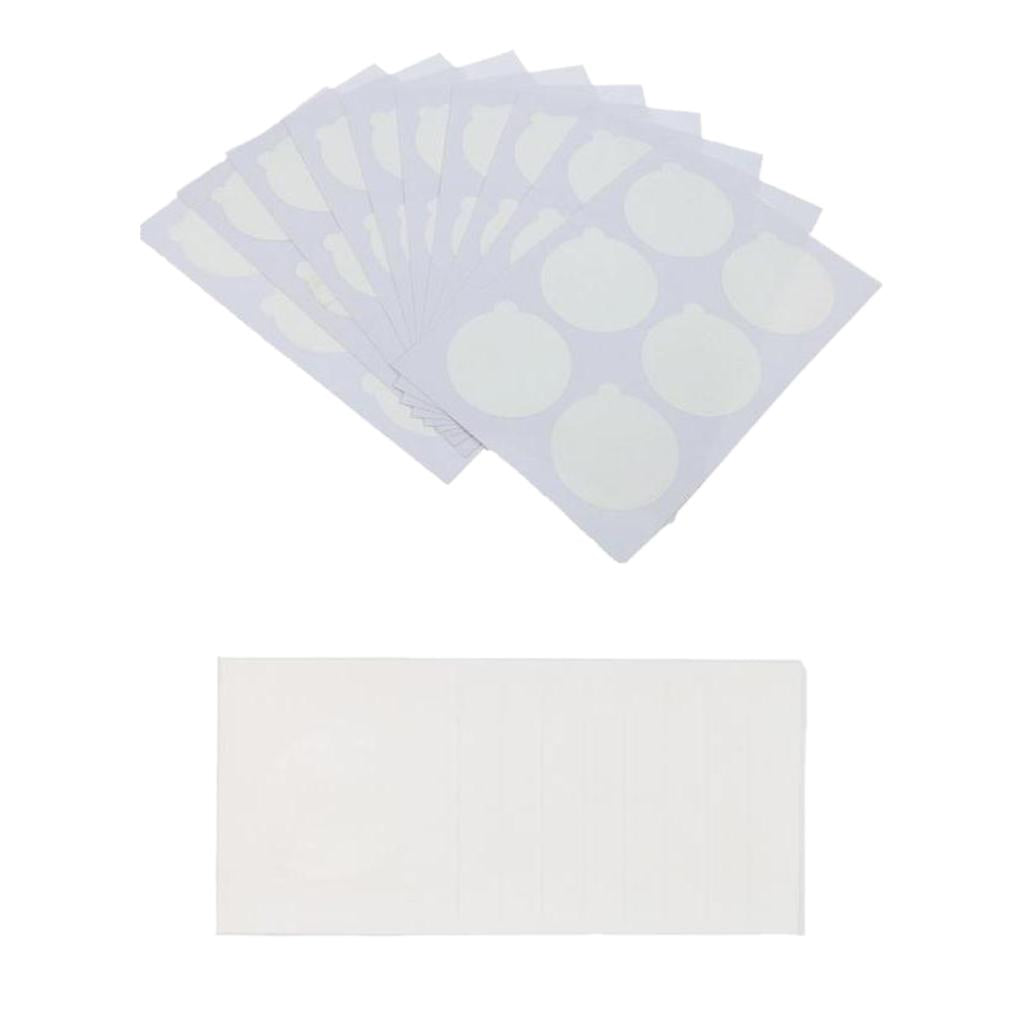 60pcs Makeup False Eyelash Extensions Glue Sticker + Glass Glue Holder
